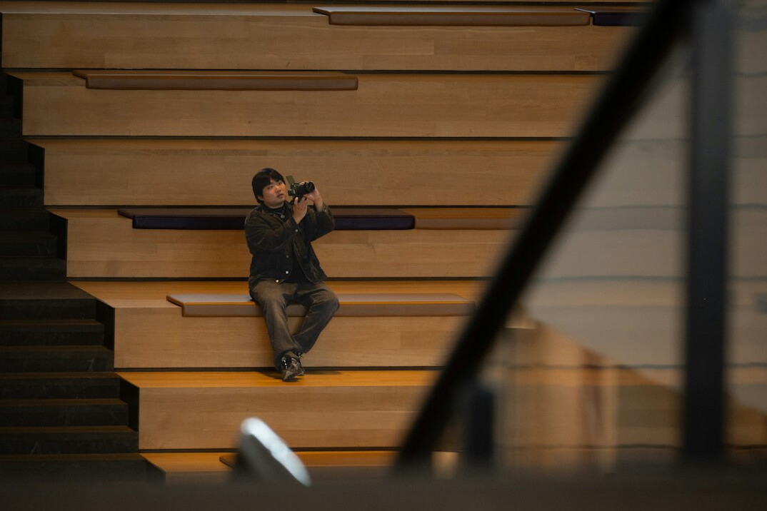student studying alone