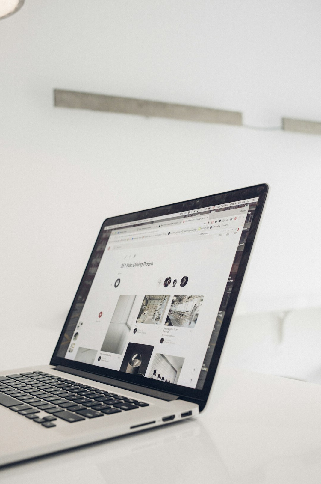 web design on laptop